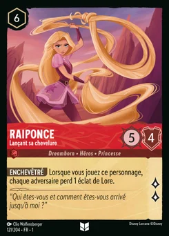 Raiponce - Lançant sa chevelure 121/204 Premier Chapitre