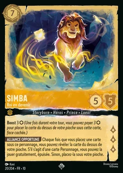 Simba - Roi en devenir 20/204 Lueurs dans les Profondeurs