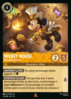 Mickey Mouse - Champion Ambre 23/204 Lueurs dans les Profondeurs