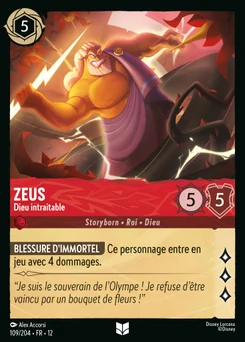 Zeus - Dieu intraitable 109/204 Contrées Inconnues