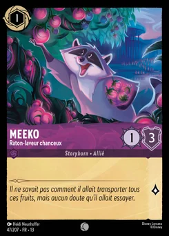 Meeko - Raton-laveur chanceux 47/207 Invasion Epineuse!