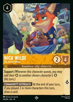 Nick Wilde - Toy Drive Officer 14/109 Hyperia City