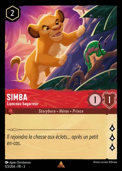 Simba - Lionceau bagarreur 123/208 Les Terres d'Encres