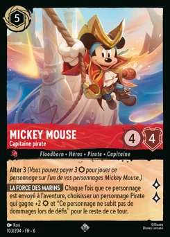 Mickey Mouse - Capitaine pirate 103/204 La Mer Azurite