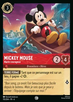 Mickey Mouse - Marin courageux 115/204 La Mer Azurite