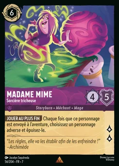 Madame Mime - Sorcière tricheuse 56/204 L'île d'Archazia