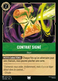 Contrat signé 101/205 Fabuleux