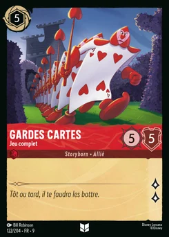 Gardes cartes - Jeu complet 122/205 Fabuleux