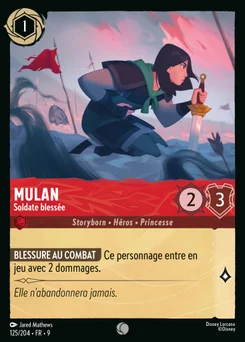 Mulan - Soldate blessée 125/205 Fabuleux